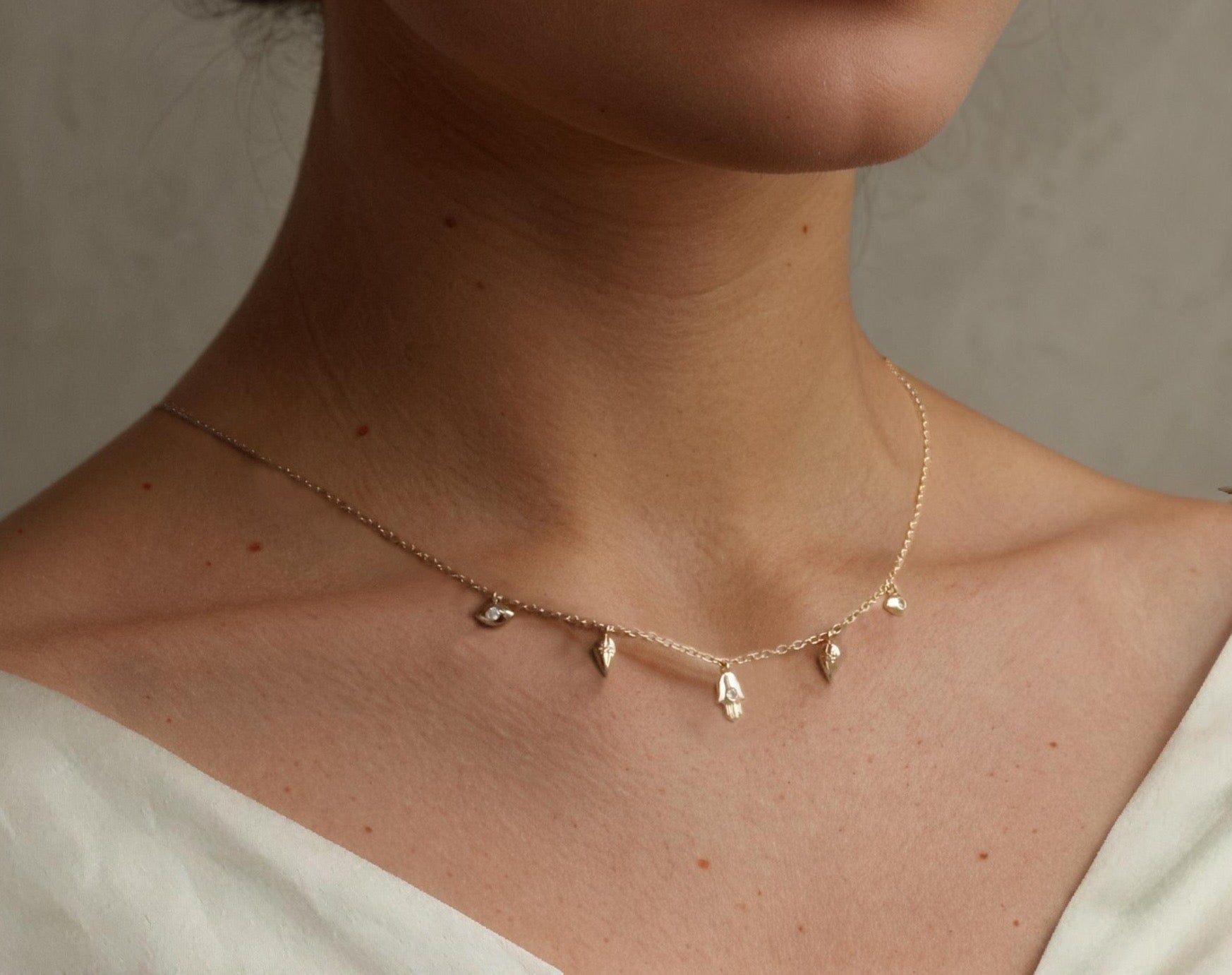Hamsa Hand Charm Necklace