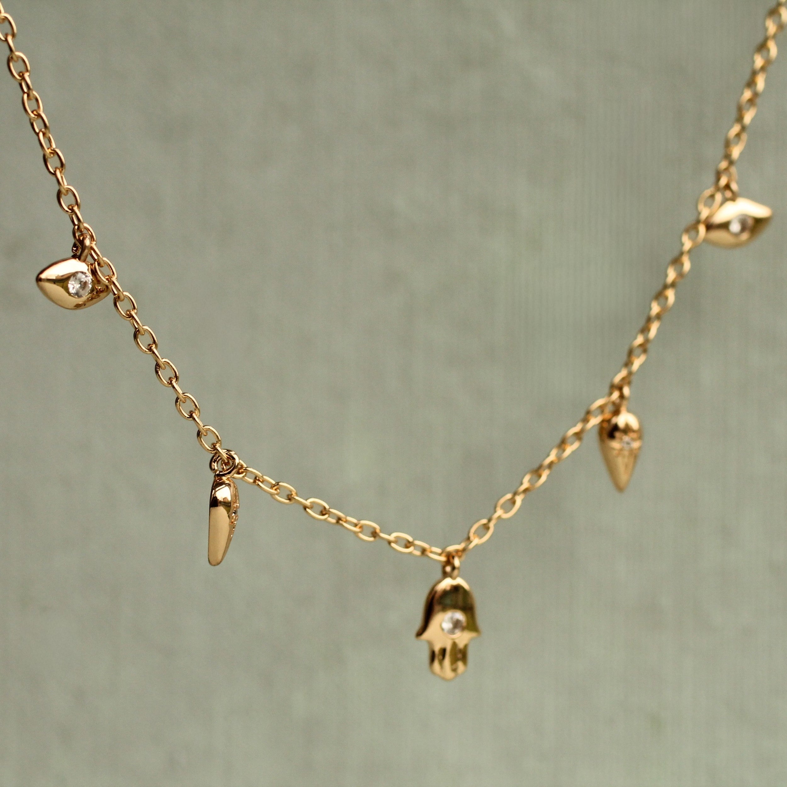 Hamsa Hand Charm Necklace