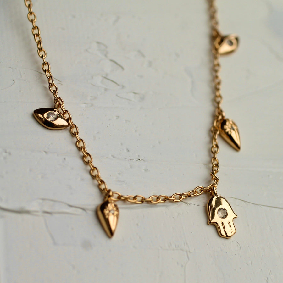Hamsa Hand Charm Necklace