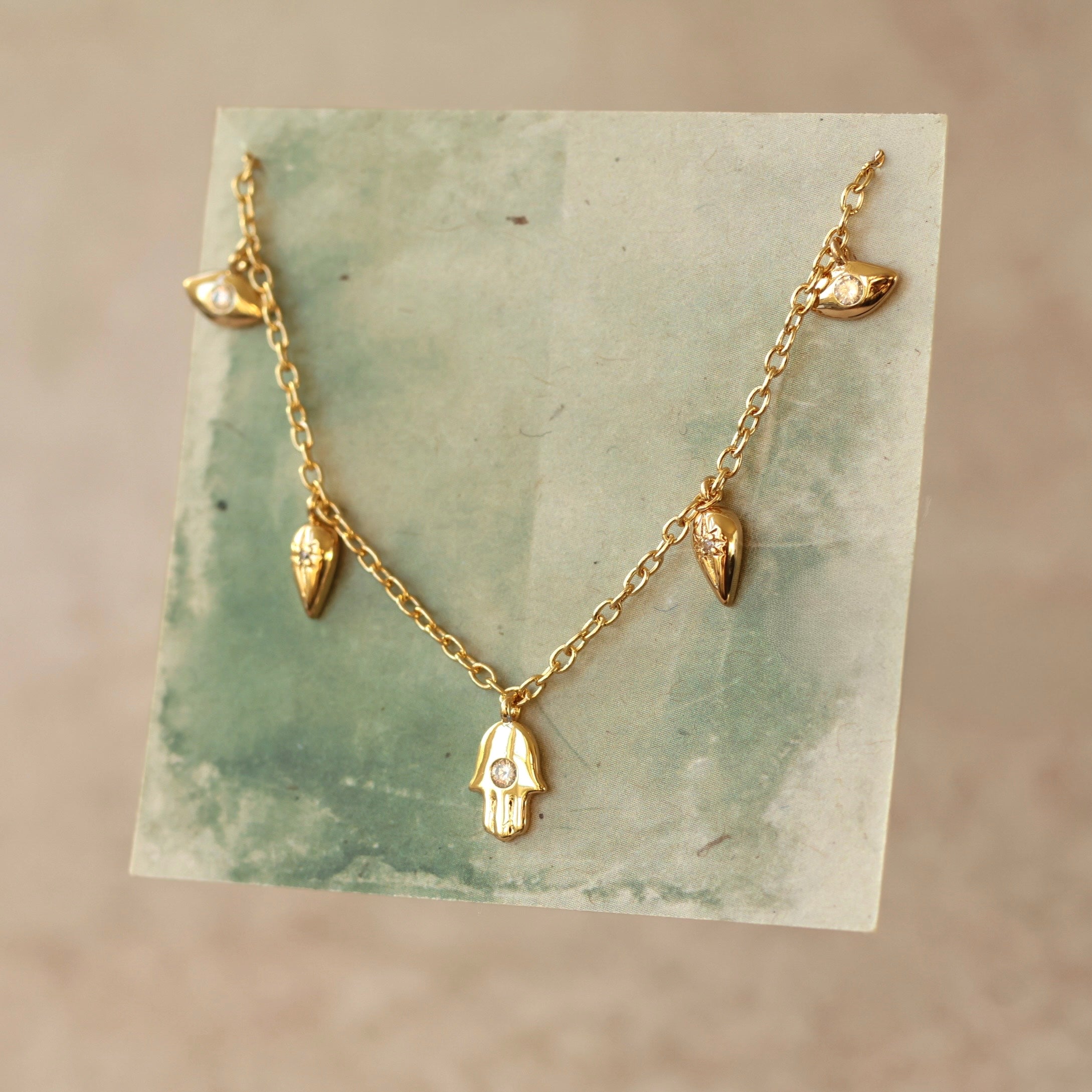 Hamsa Hand Charm Necklace