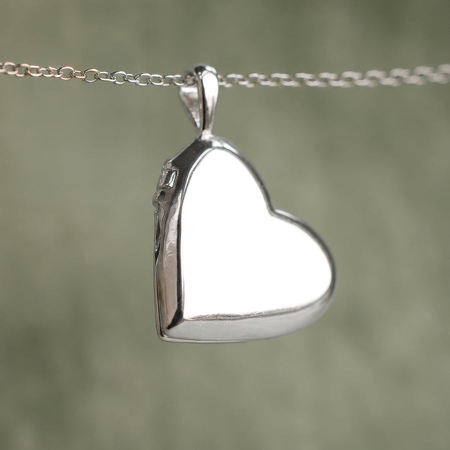 Simple Silver Heart Locket