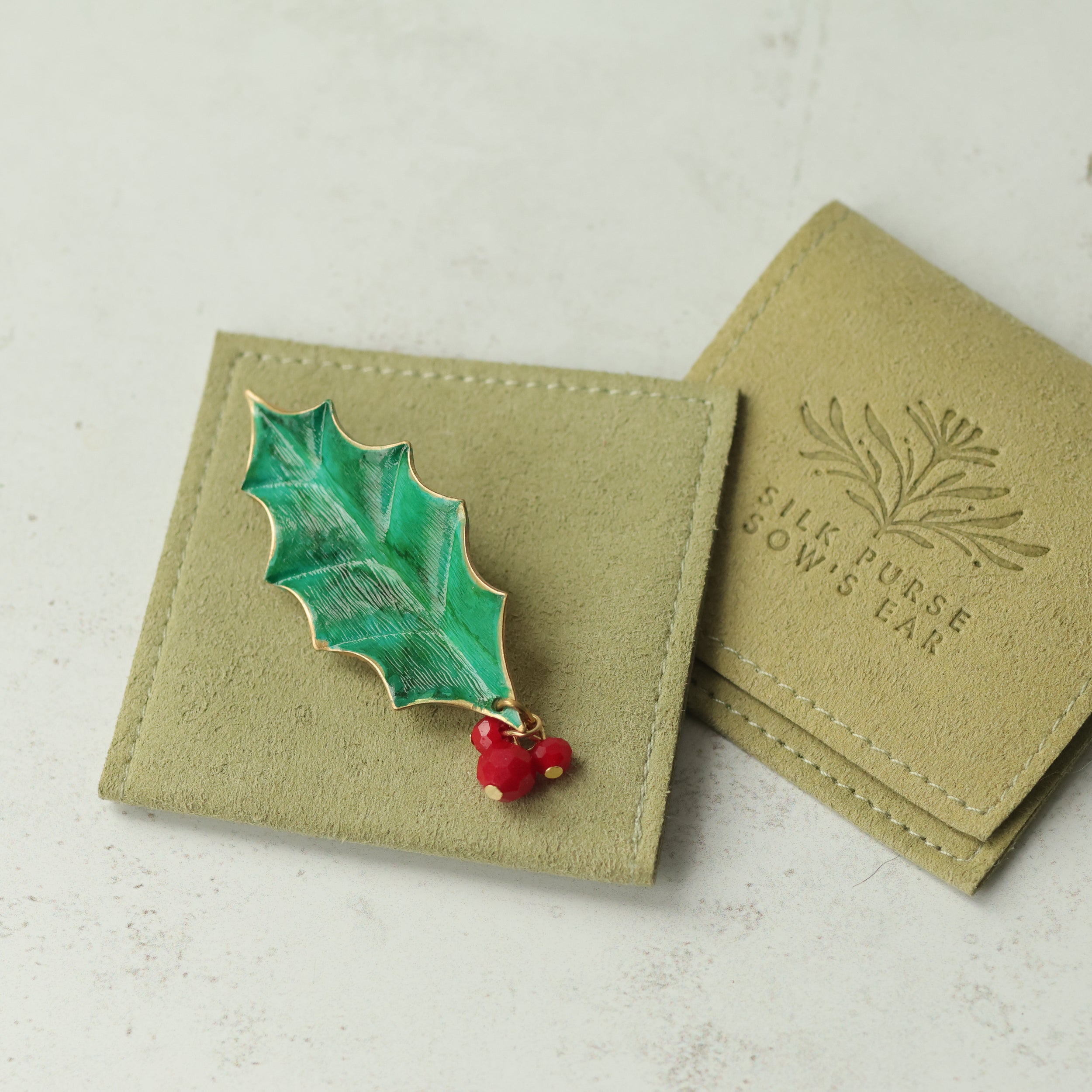 Holly Leaf Brooch