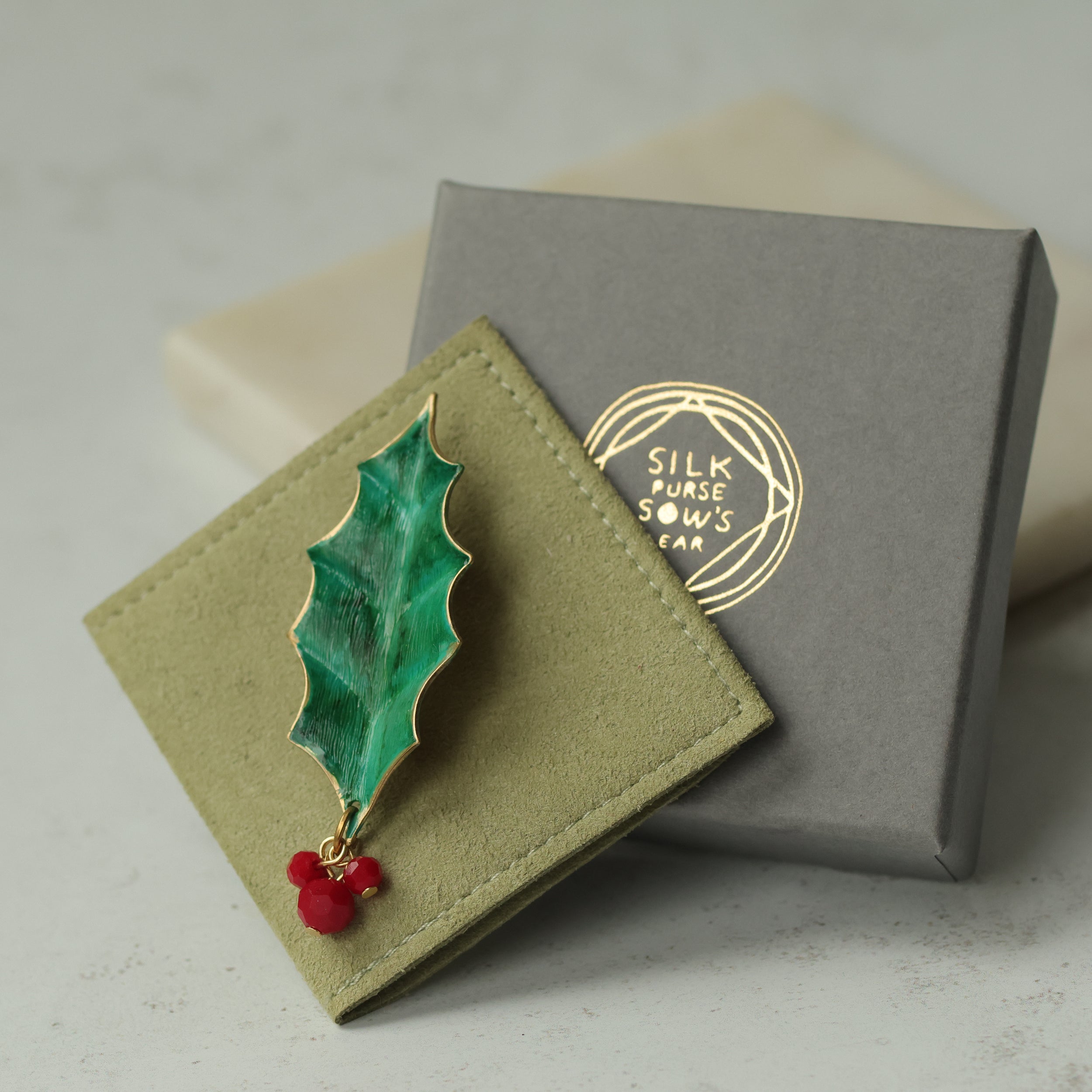 Holly Leaf Brooch
