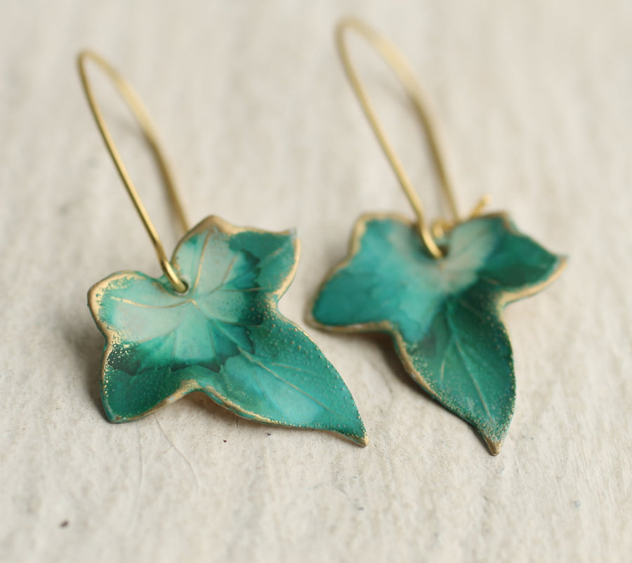 Holly Ivy Leaf Earrings