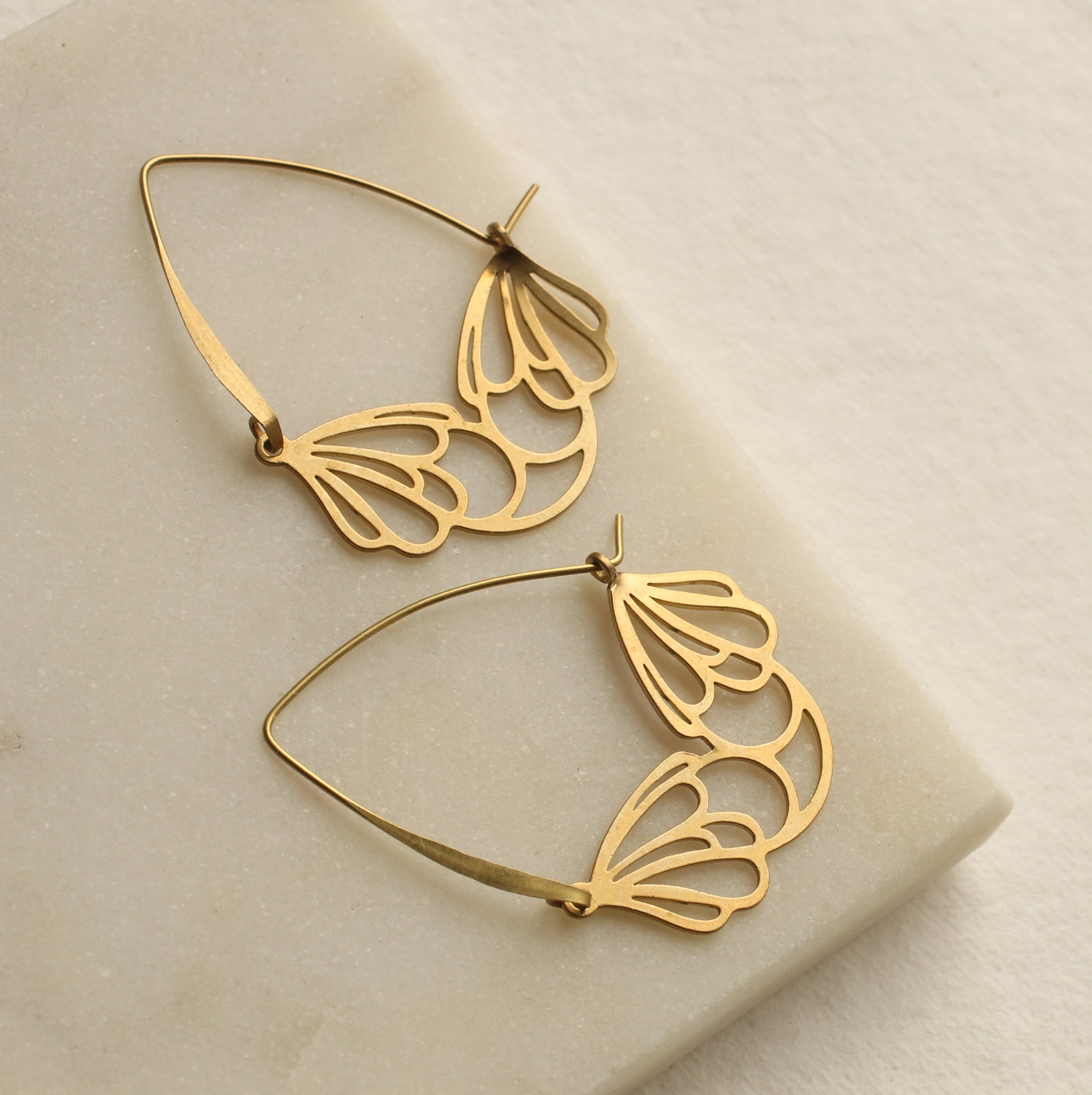 Flower Hoop Earrings