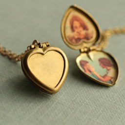Vintage Brass Heart Locket