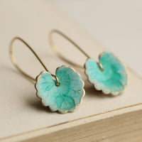 Seafoam Leaf Earrings