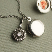 Gold Vintage Sun Charm Locket