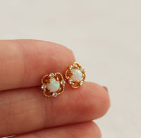 Victorian Opal Stud Earrings