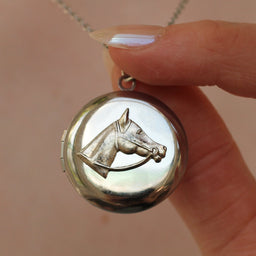 Silver Horse Head Locket