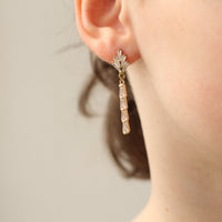 Art Deco Crystal Chrysler Drop Earrings