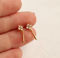 Edwardian Celtic Cross Stud Earrings