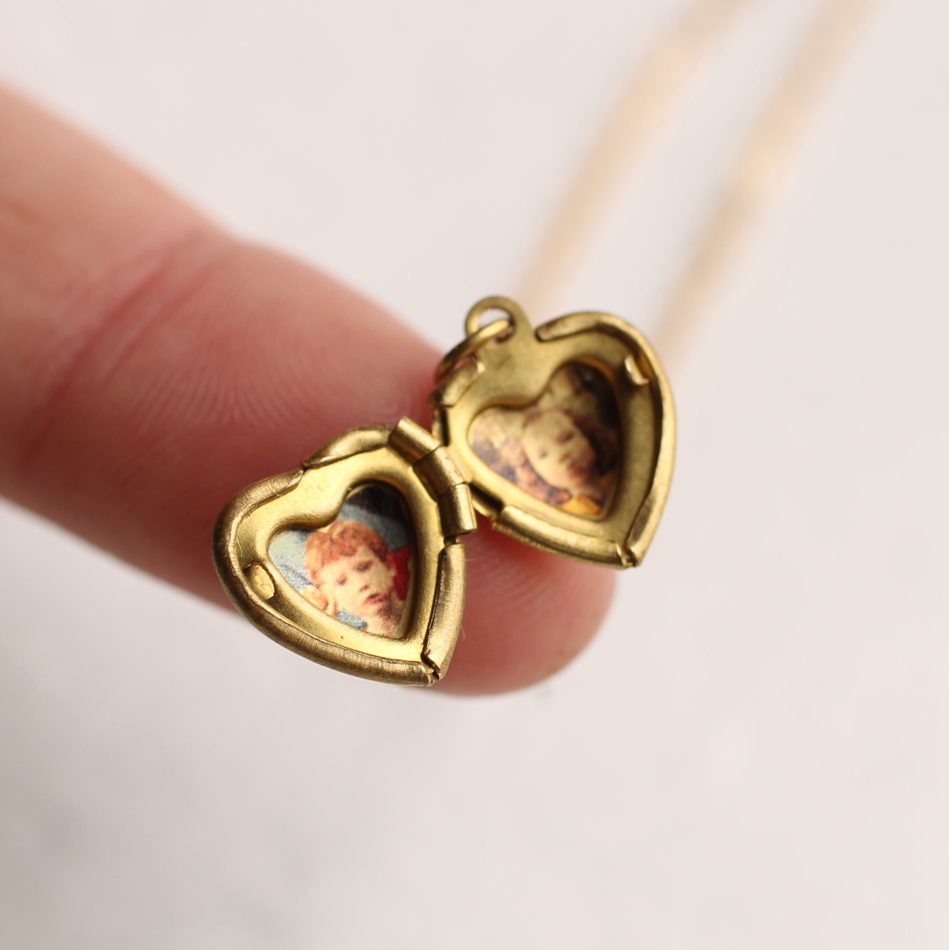 Dainty Heart Charm Locket Necklace