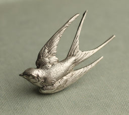 Silver Bird Brooch
