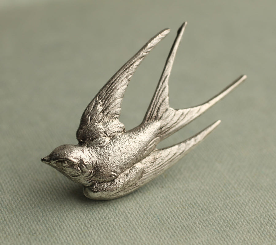 Silver Bird Brooch