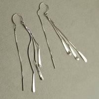 Sterling Silver Ribbon Earrings