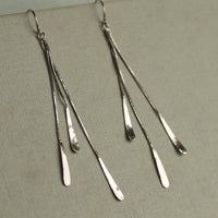 Sterling Silver Ribbon Earrings