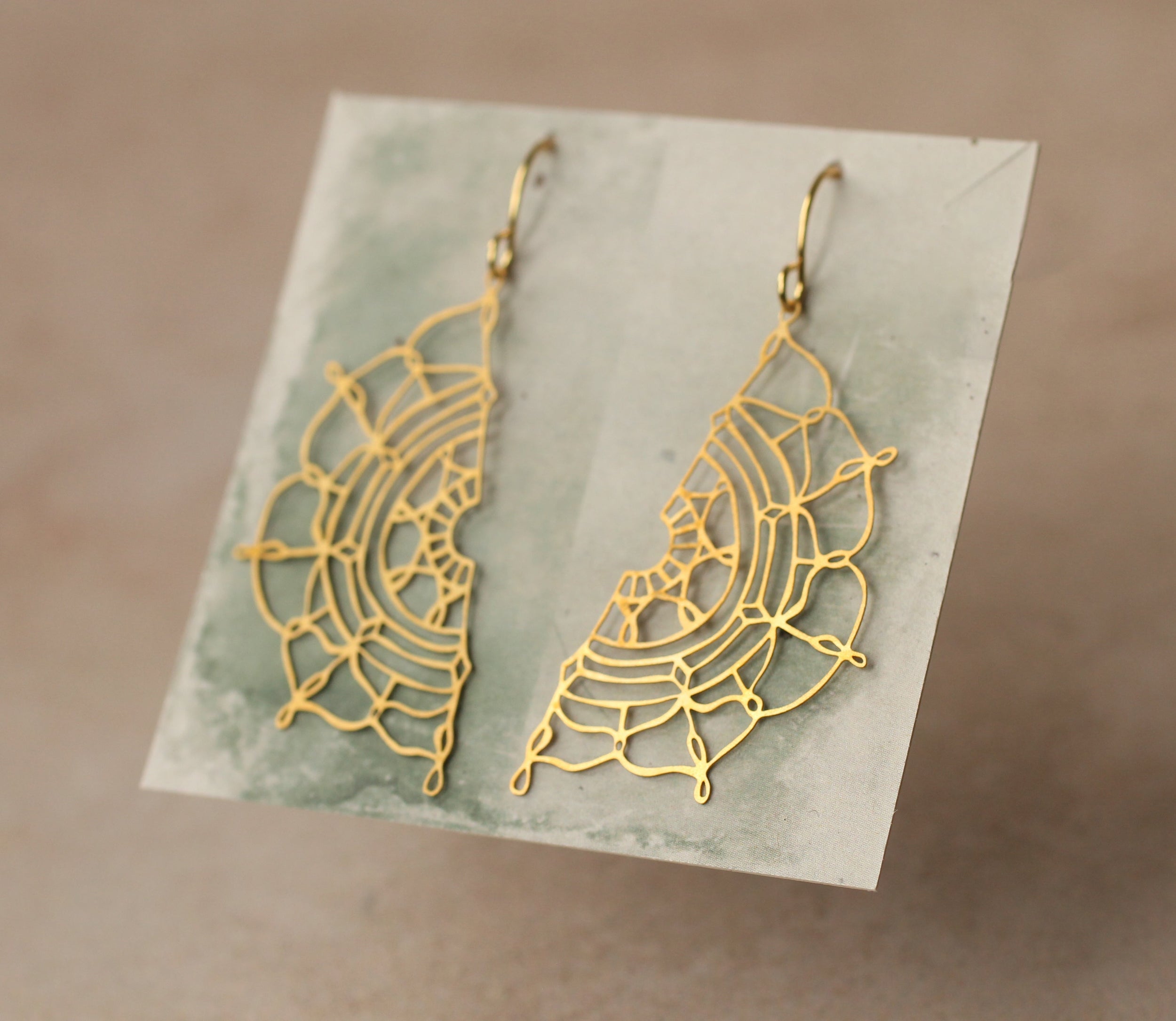 Gold Lace Earrings