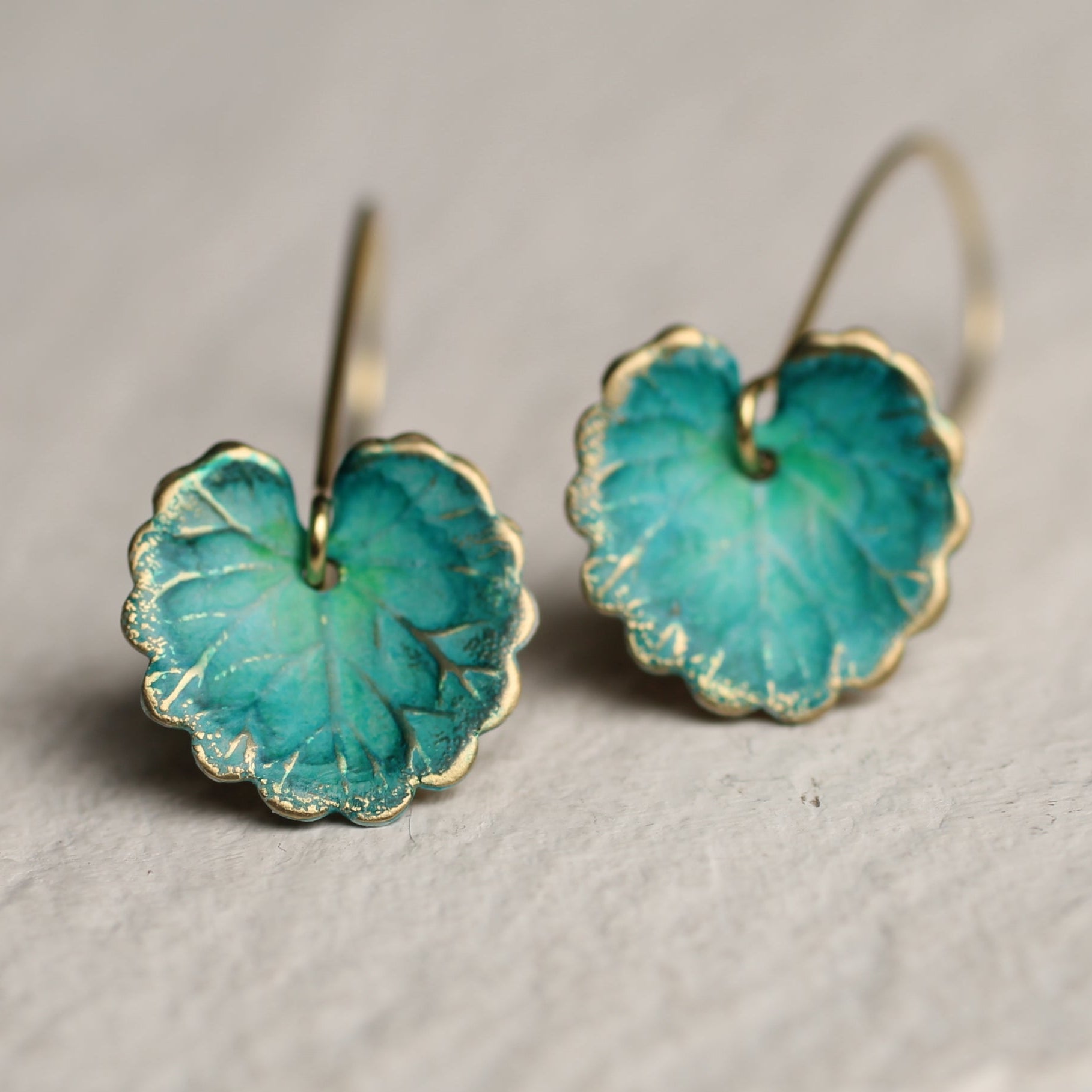 Turquoise Leaf Earrings