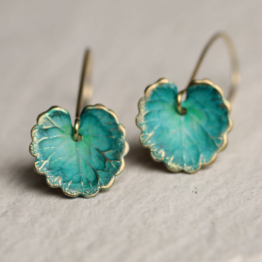 Turquoise Leaf Earrings