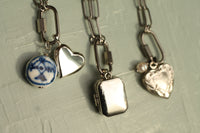 Silver Stripe Book Locket