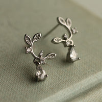 Silver Thorn Stud Earrings