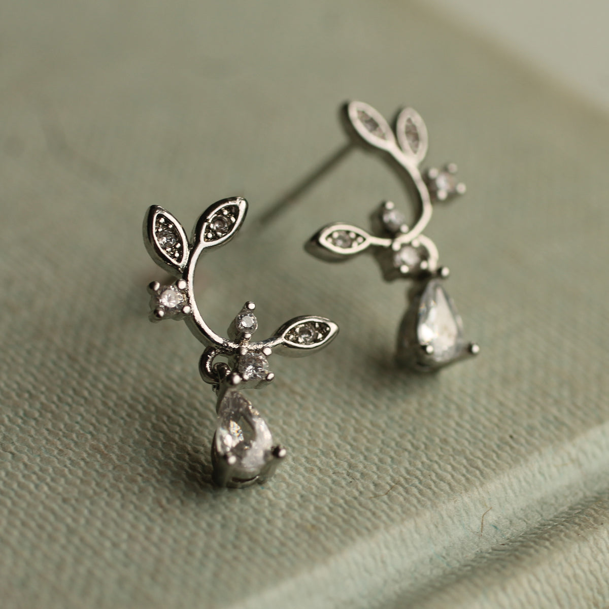 Silver Thorn Stud Earrings