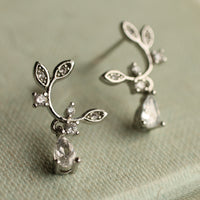 Silver Thorn Stud Earrings