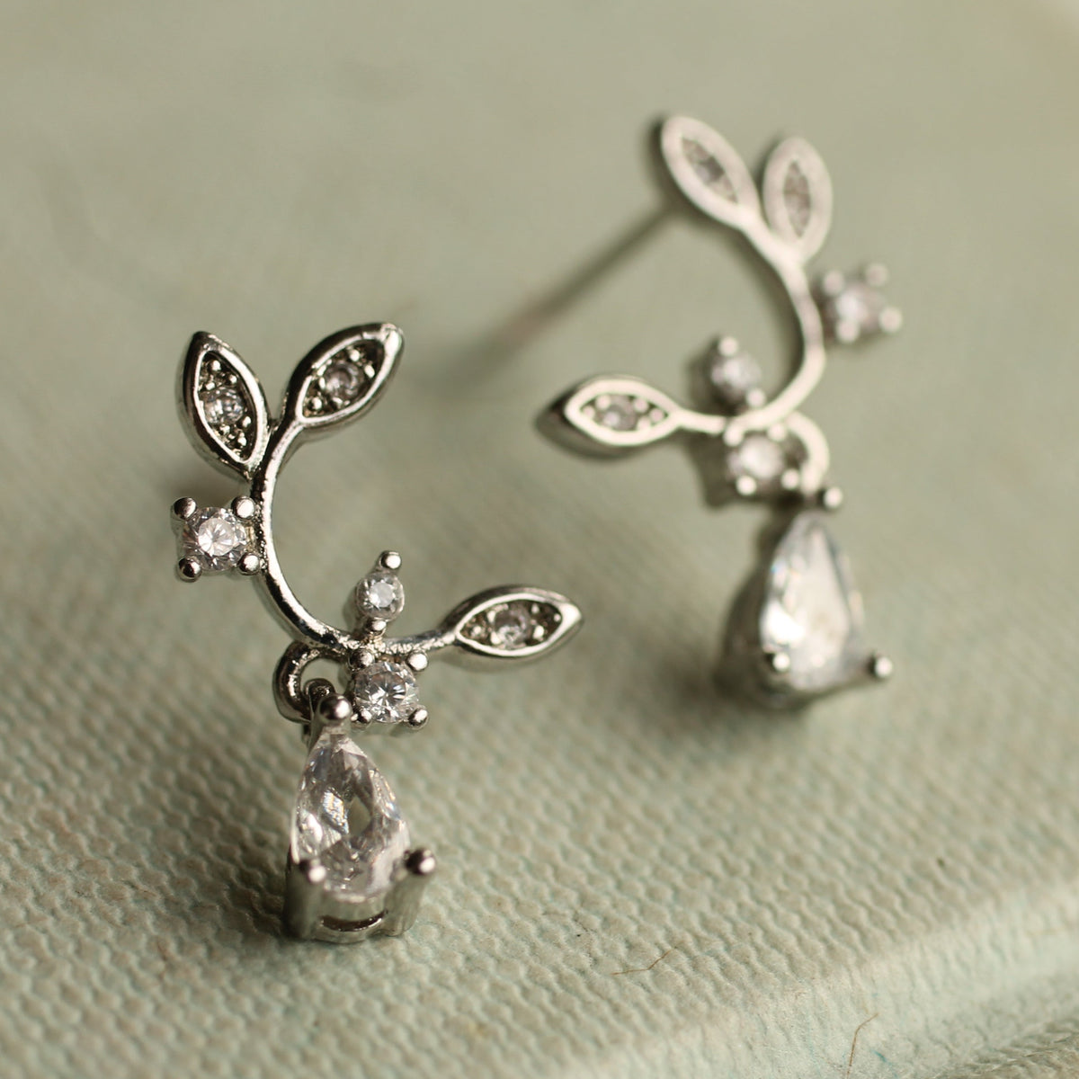 Silver Thorn Stud Earrings