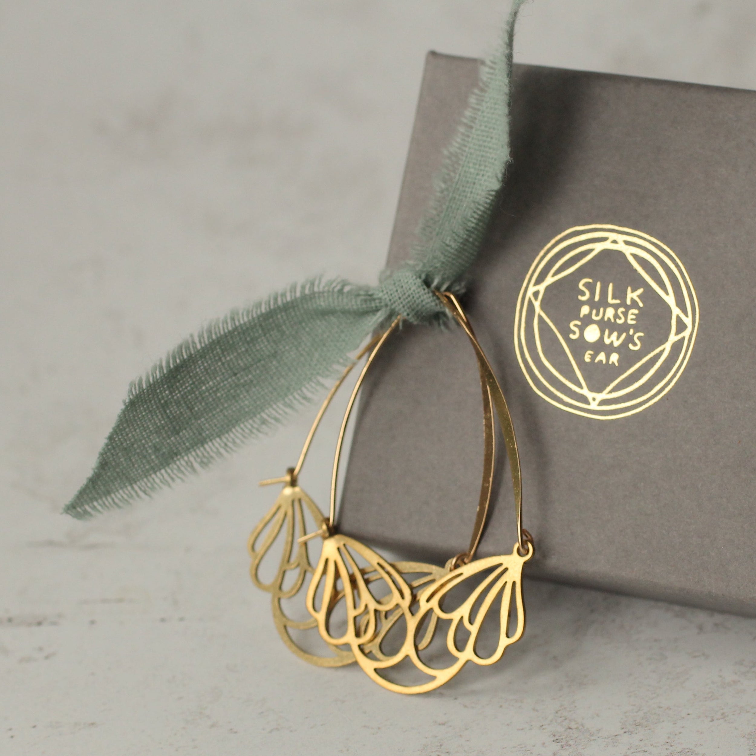Flower Hoop Earrings