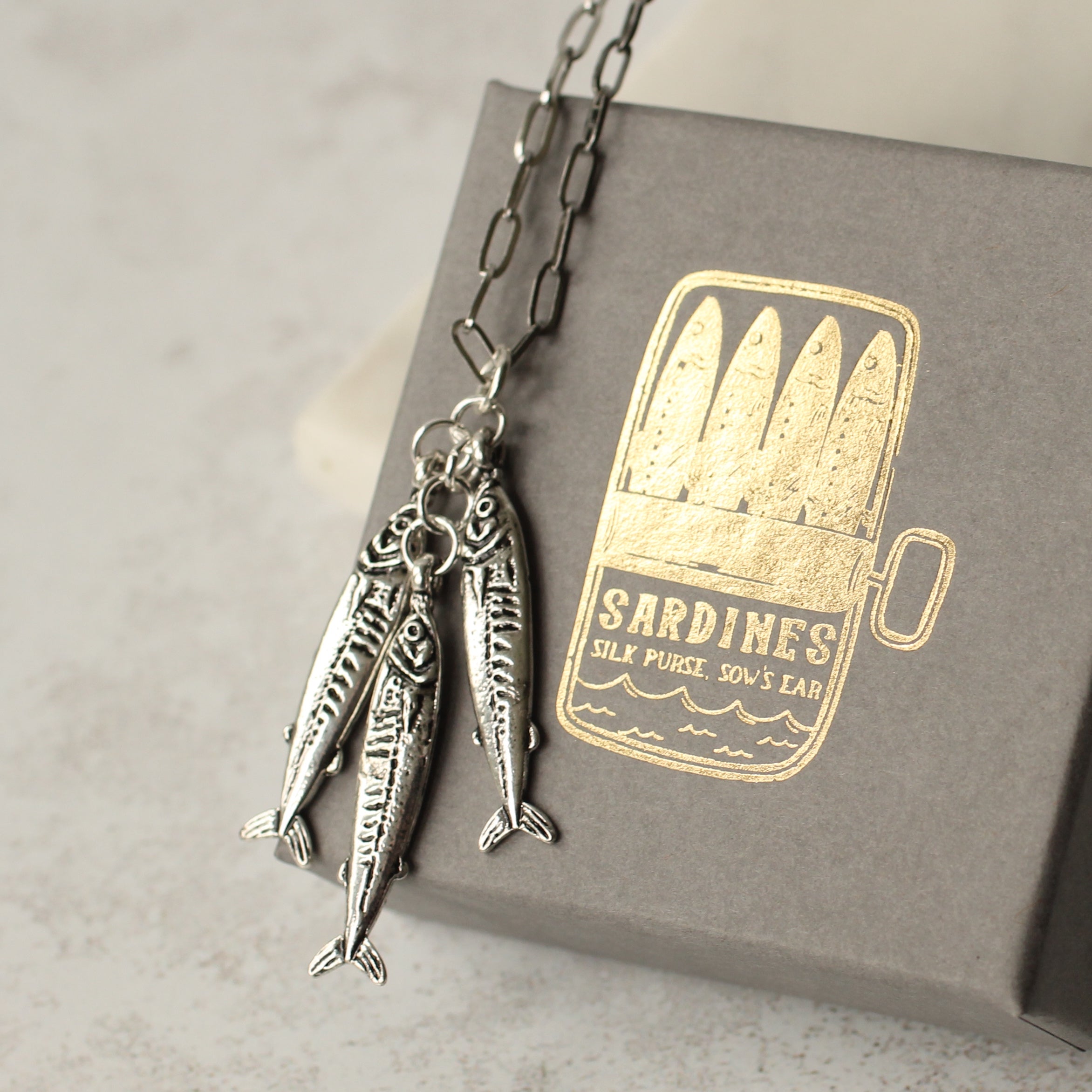 Catch of the Day Silver Fish Necklace