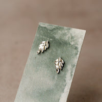 Sterling Silver Fern Stud Earrings