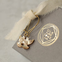 Pearl Dove Bird Earrings