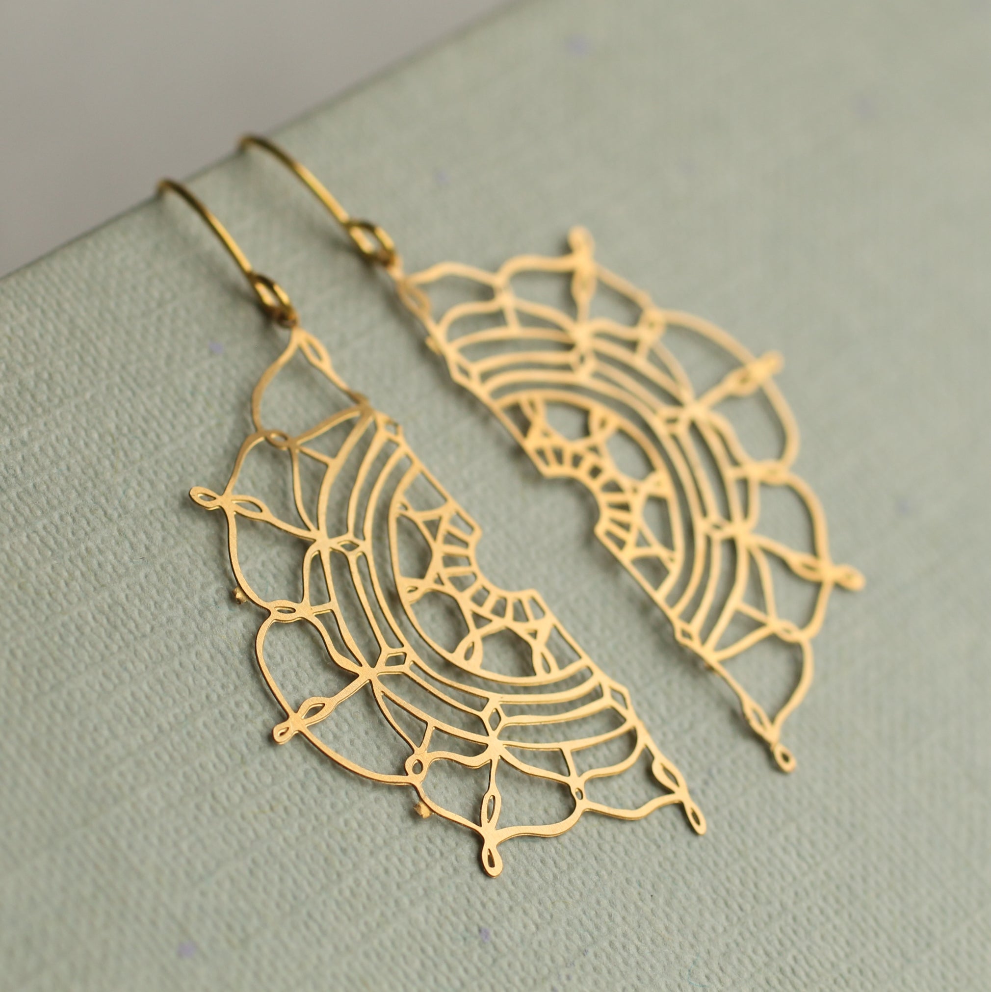 Gold Lace Earrings