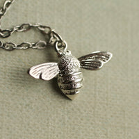 Silver Bee Necklace