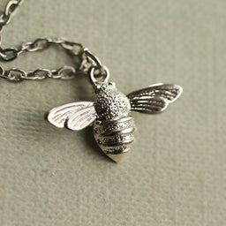 Silver Bee Necklace