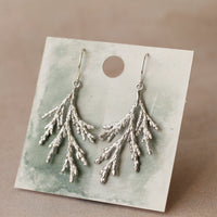 Conifer Branch Botanical Earrings
