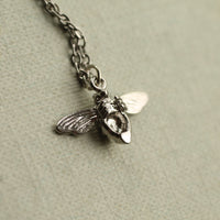 Silver Bee Necklace