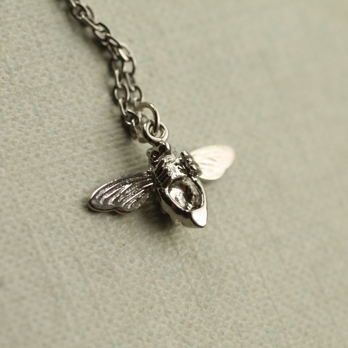 Silver Bee Necklace