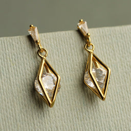 Rhombus Geometric Jewel Earrings