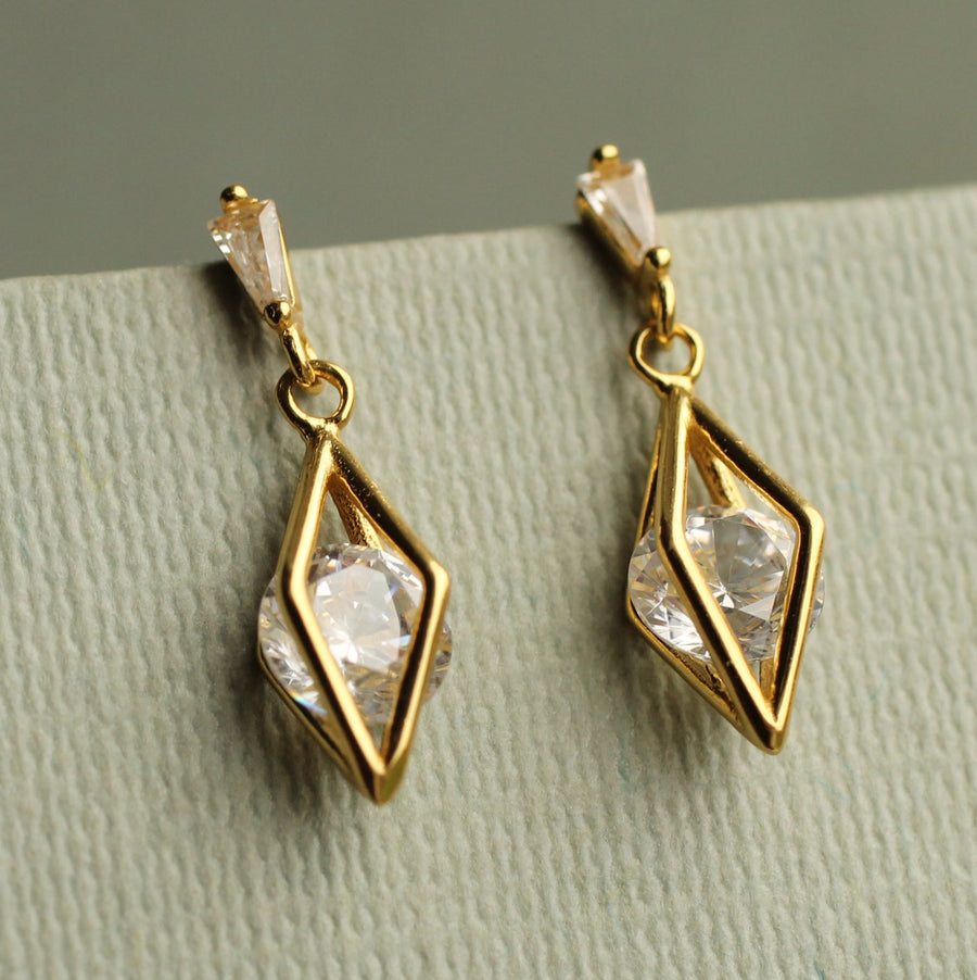 Rhombus Geometric Jewel Earrings