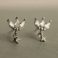 Sterling Silver Petal Stud Earrings