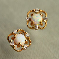 Victorian Opal Stud Earrings