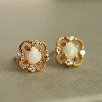 Victorian Opal Stud Earrings