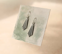 Silver Art Deco Chrysler Earrings
