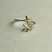 Botanical Sterling Silver Sprig Ring