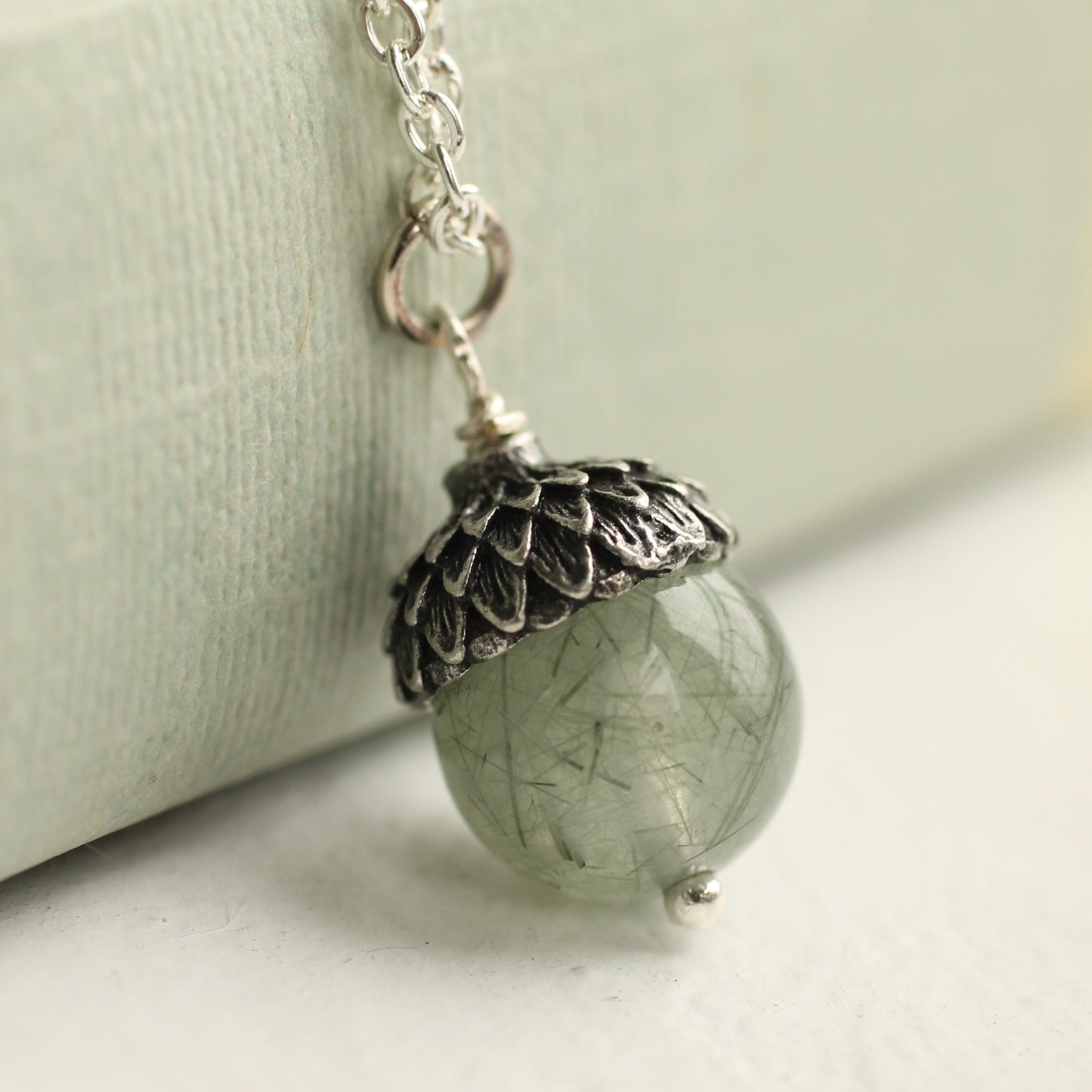 Silver Acorn Necklace