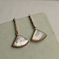 Pearl Crystal Fan Earrings