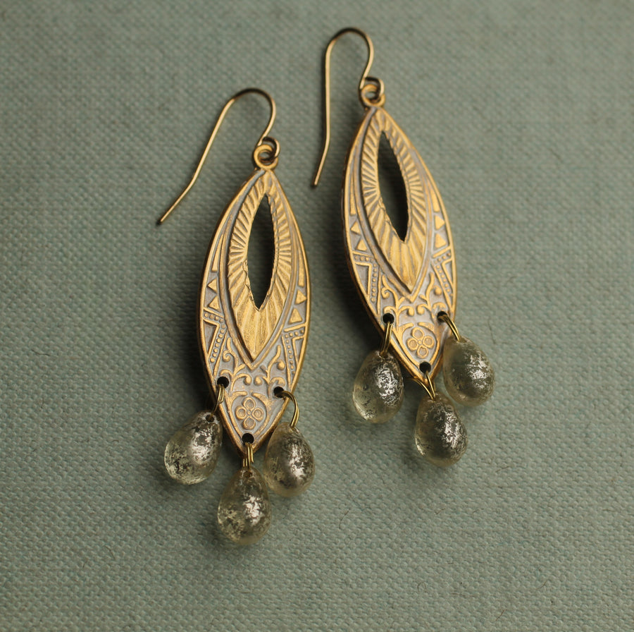 Art Deco Mercury Chandelier Earrings