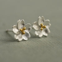 Sakura Flower Stud Earrings